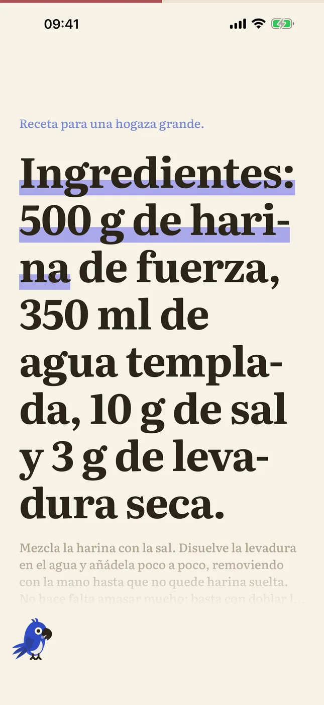 Lee como una persona, no como una máquina.